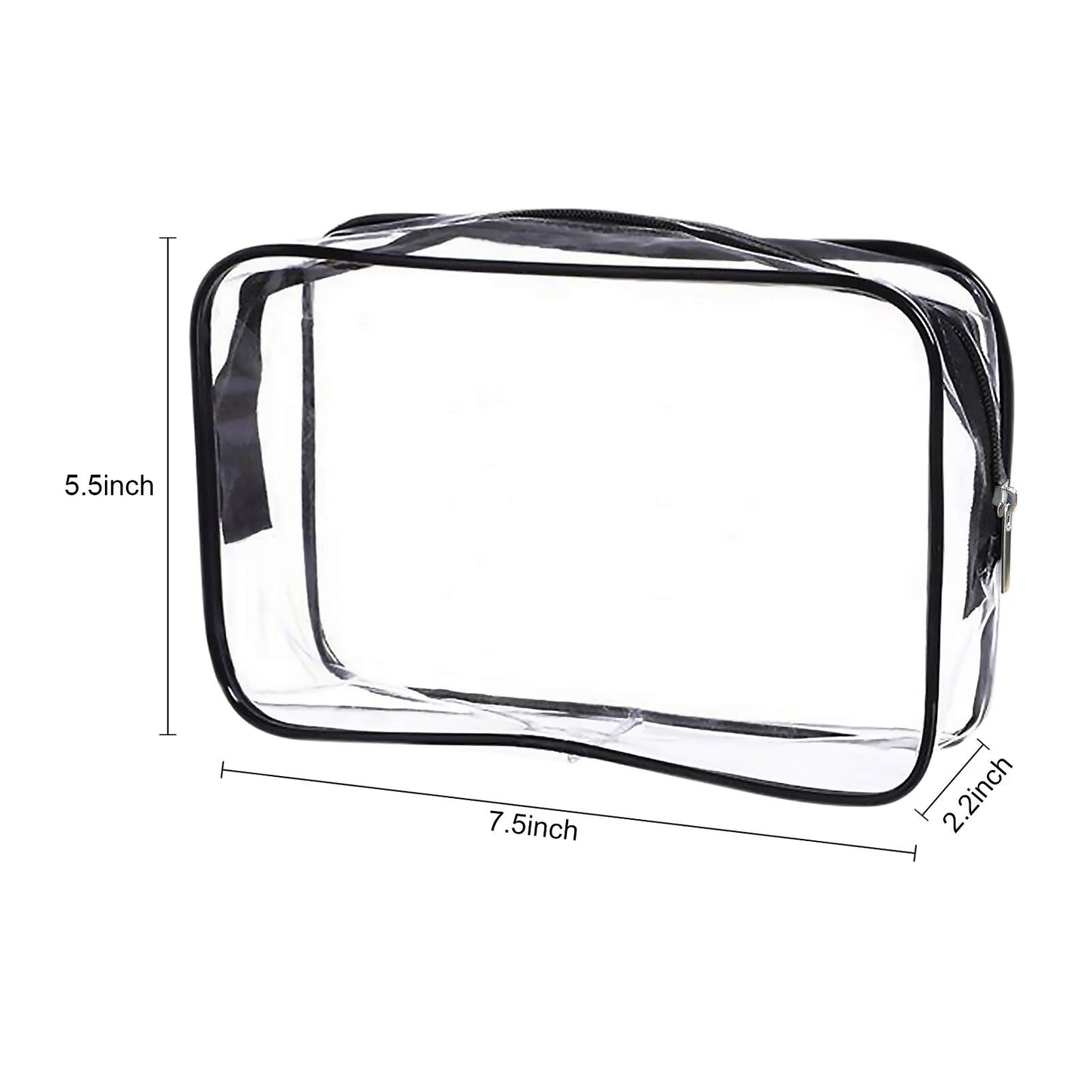 Cosywell Mop Slippers Shoes Cover Dust Duster Slippers 10 PCS 5 Pairs Clear Toiletry Bag Quart Size Bag Travel Makeup Cosmetic Bag PVC Toiletries Cosmetic Pouch for Women Men 3PCS (S)