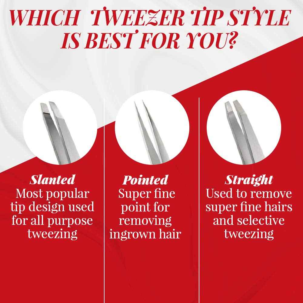 Rubis Switzerland Slanted Tip Tweezer-Silver