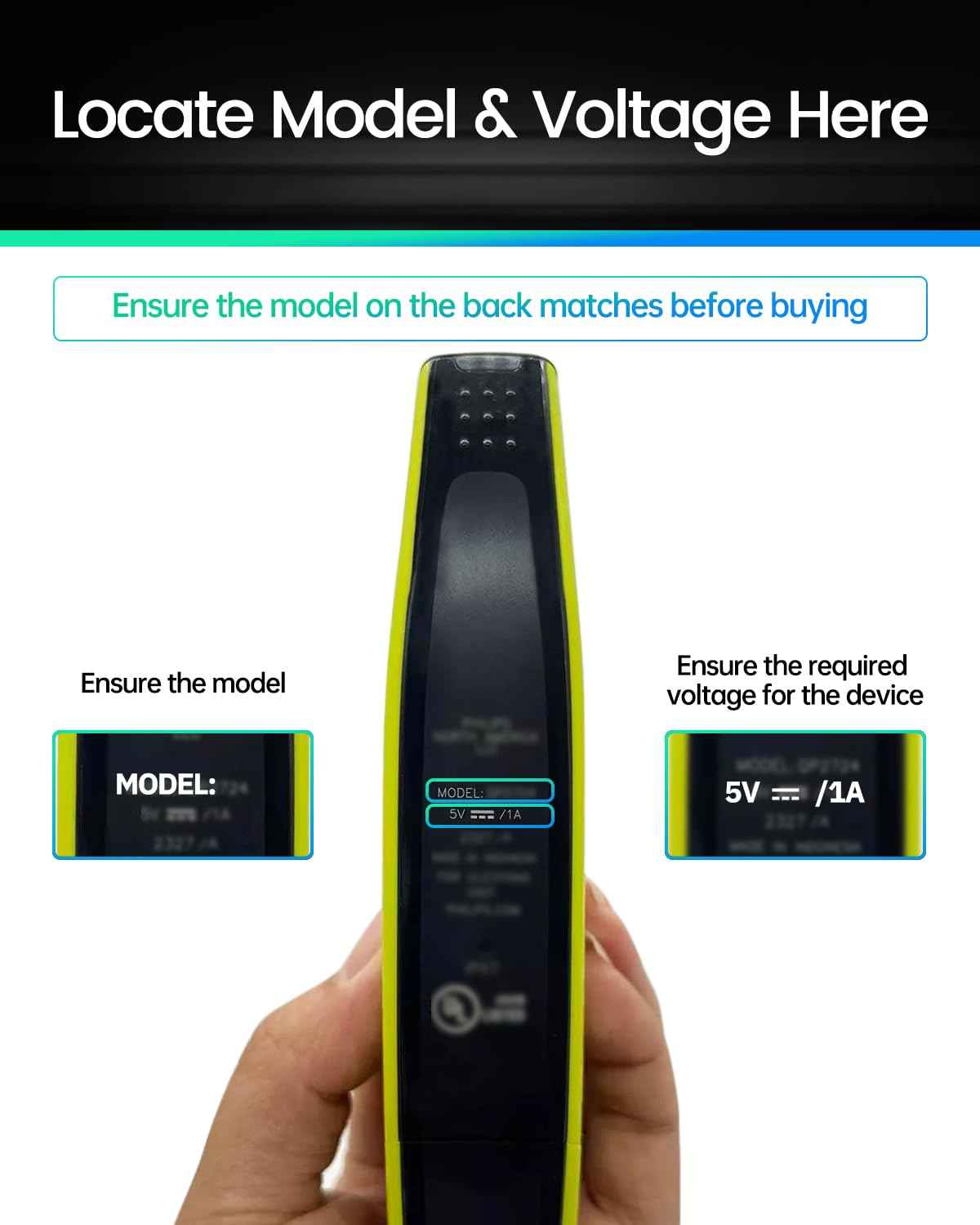 5V Fast Charger Fit for Philips Norelco 2000 5000 5000X 7000 i9000, 2400 2600 3600 3900 5400 7200, X3001 X3052 S3243 S3341 S5880 X5004 X5006 S7887, MG3919 MG5920 MG9525, for Phillips Electric Shaver