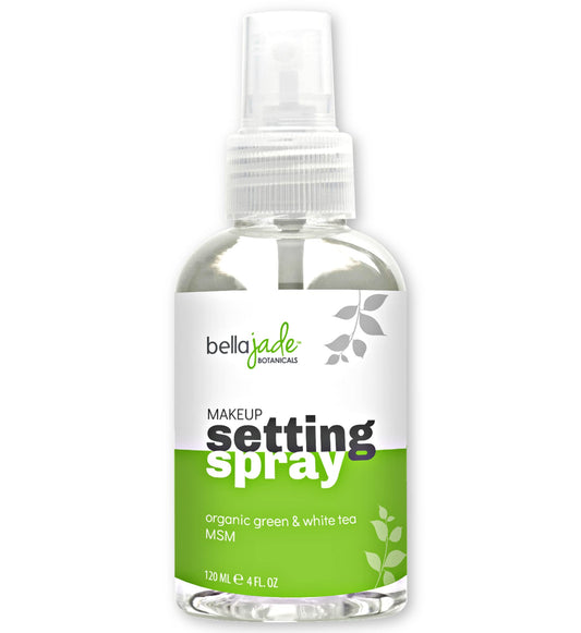 Makeup Setting Spray for Face - Long Lasting Mist: Hydrating Dewey Finishing + Organic Green Tea & MSM - All Skin Types - Large 4 oz Bottle