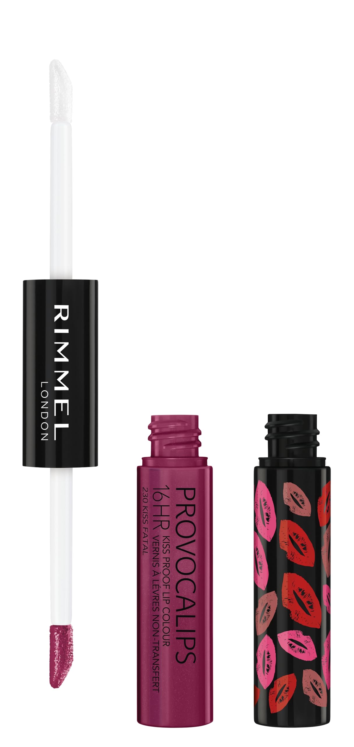 Rimmel London Provocalips 16hr Kiss-Proof Lip Color Bundle - 230 Kiss Fatal & 005 Just Teasing, 14 fl.oz. Each