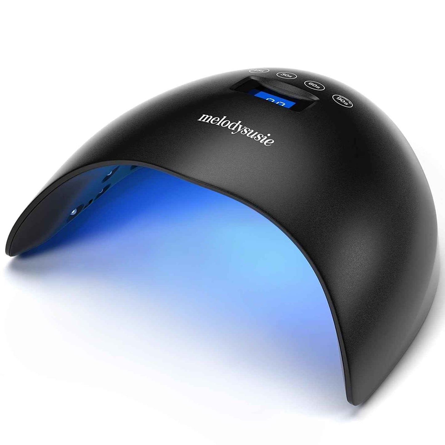MelodySusie 48W LED UV Nail Lamp - Black, Energy Efficient, 365nm-405nm Wavelength, Compatible with Most Gels, 4 Timer Settings, Infrared Sensor, User-friendly Design, Widely Applications