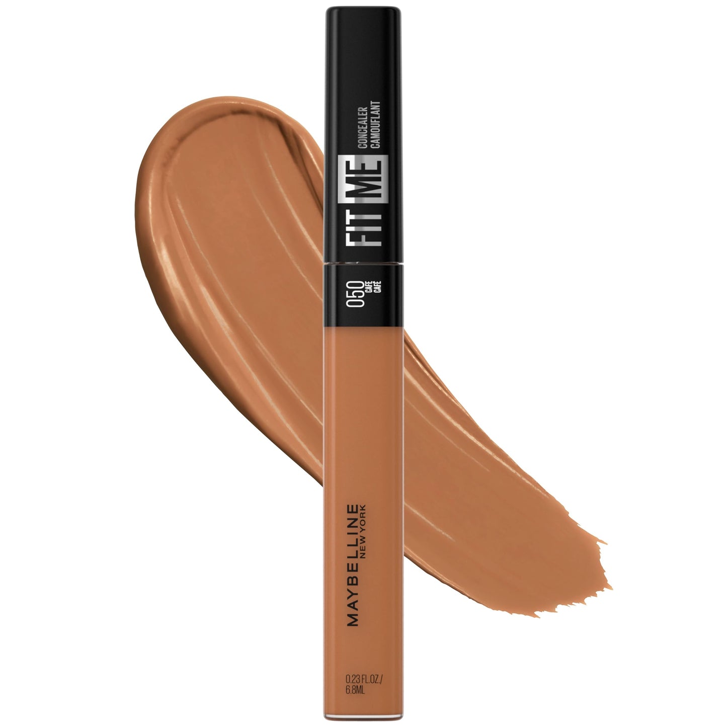 Maybelline New York Fit Me Liquid Concealer Makeup, Natural Coverage, Lightweight, Conceals, Covers Oil-Free, Café, 1 Count (Packaging May Vary)