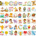96pc Easter Temporary Tattoos for Kids | Jesus & Cross Designs