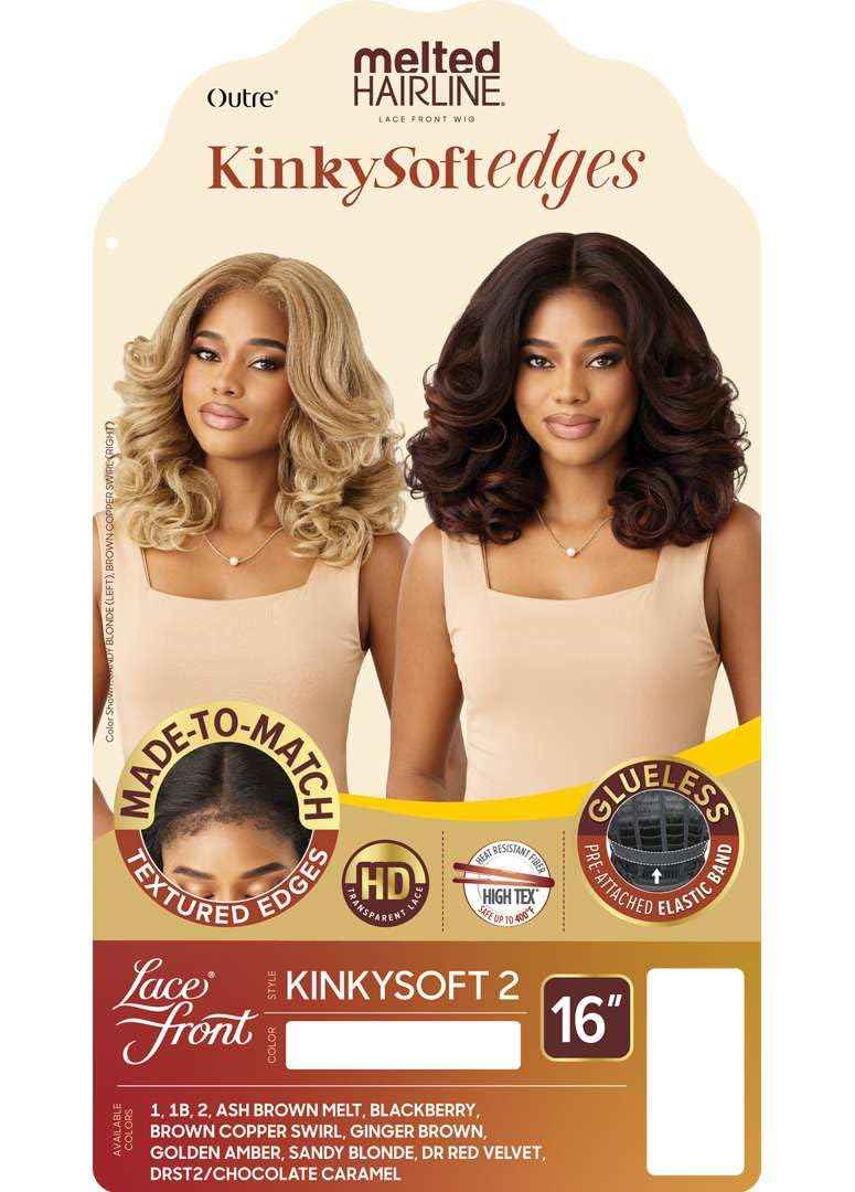 Outre Melted Hairline - Kinky Soft Edges - Kinky Soft 2 (BLACK BERRY)