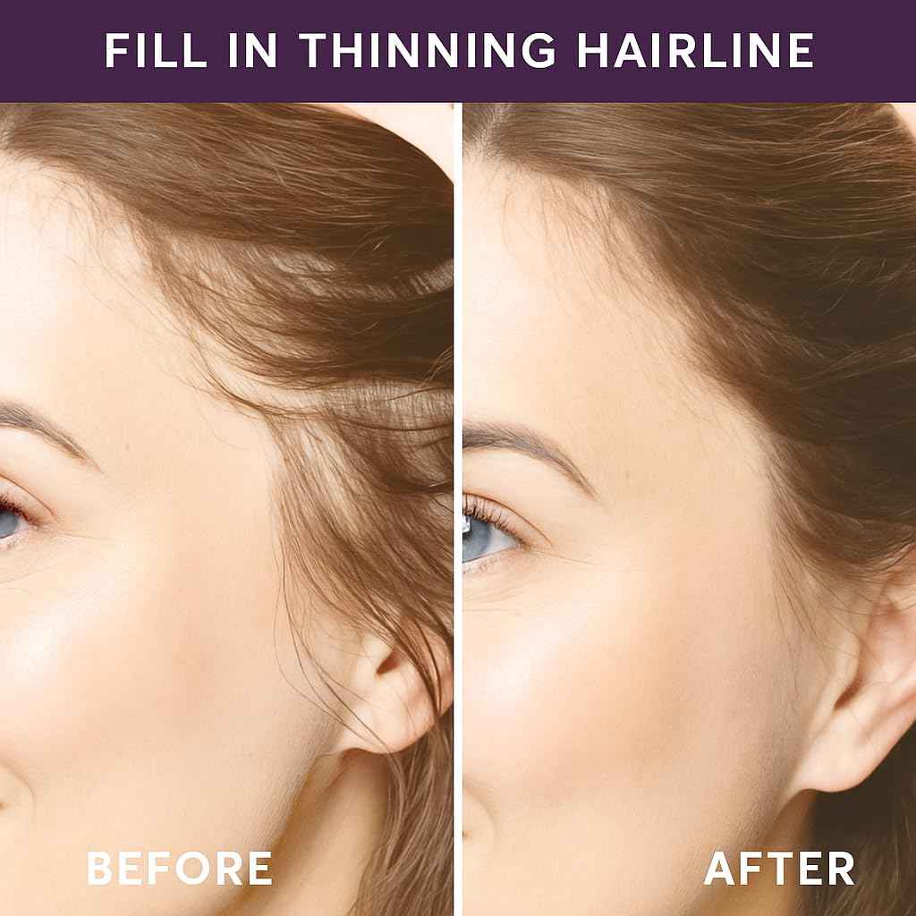 Madison Reed Root Touch Up + Brow Filler, Terra Medium Brown, Instant Gray Coverage, Fills in Brows & Thinning Hairlines, Temporary Concealing Powder, 0.13 oz (60 uses)