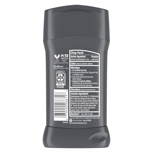 Dove Men Antiperspirant Stick Clean Comfort 72-Hour Protection - 4 Count