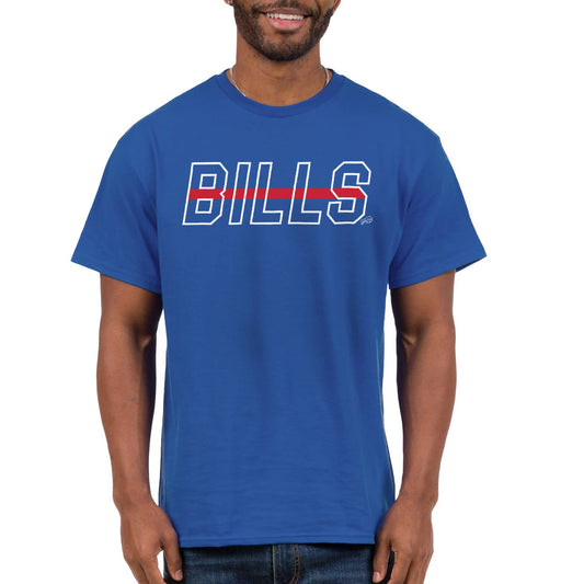 Junk Food Clothing x NFL - Buffalo Bills - Championship Drive - Unisex Adult Short Sleeve Fan T-Shirt for Men and Women - Size Small