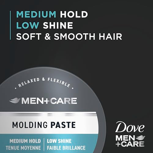 DOVE MEN + CARE Styling Aid Sculpting Hair Paste Hair Product for a Medium Hold-Hair Styling for a Textured Look With-A Matte Finish 1.75 oz,(Pack of 6)