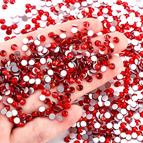 4320 Pieces Rhinestones for Christmas Decoration Flatback Glass Crystal Red Clear Green Rhinestone for X-mas Crafts DIY Nails Makeup Face Clothes Shoes(SS20,4.8-5.0MM)