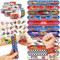 72PC Racing Party Favors Set - 48 Tattoos & 24 Slap Bracelets