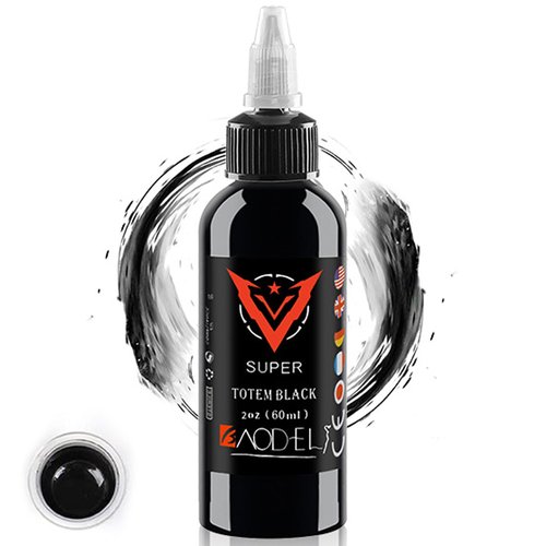 BAODELI 1 Bottle 4 OZ Tattoo Ink Super Black Ink Pigment Set Kits Body Arts 120 ml Black Professional Beauty Permanent Makes Up Paints (120ML)