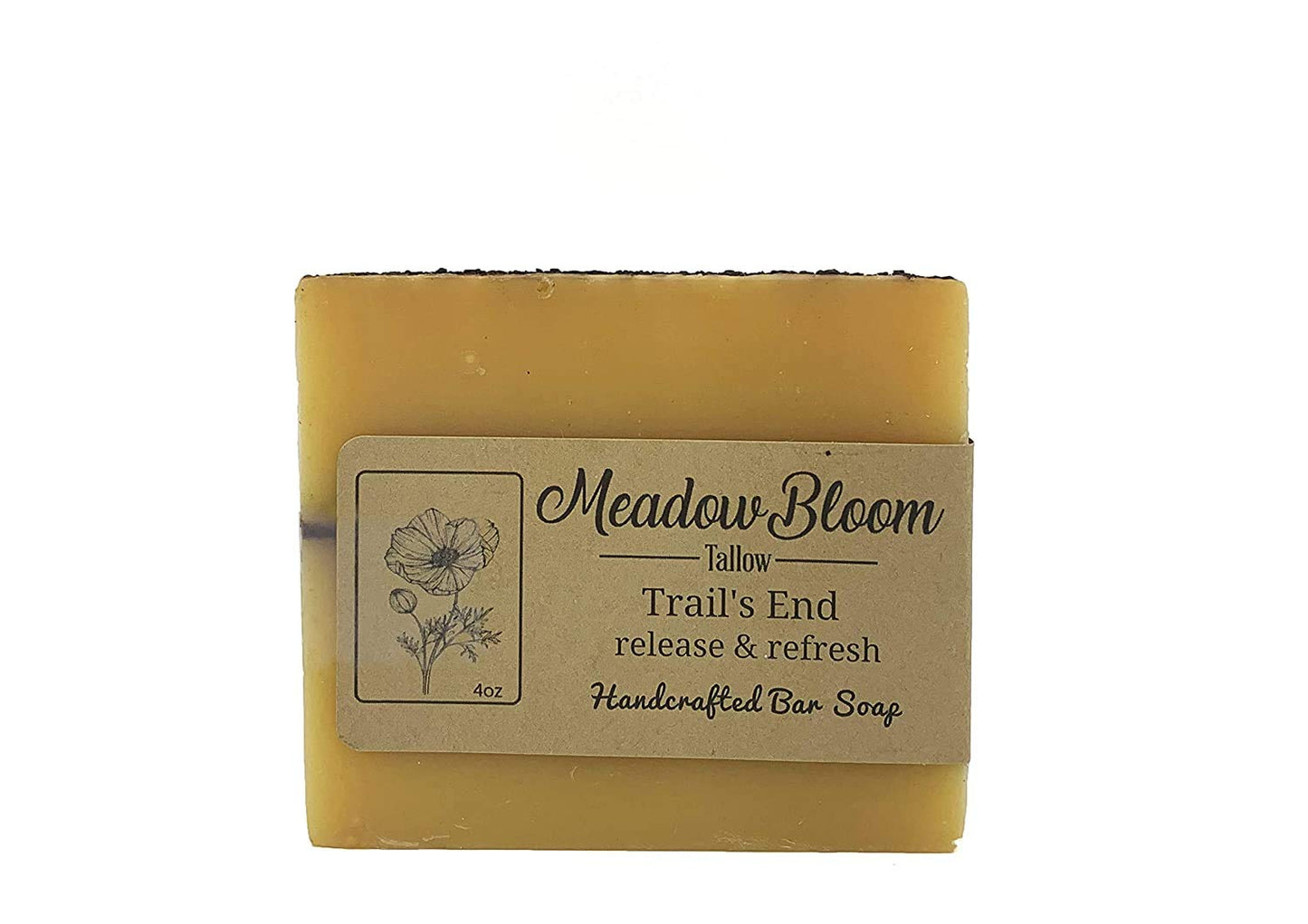 HUNTER CATTLE CO. EST'D 2004 HC Meadow Bloom Tallow Bar Soap - Coffee & Turmeric Single Pack - Made with All Natural 100% Grass Fed Tallow Handmade Soap Bar - Great for Face or Body Soap