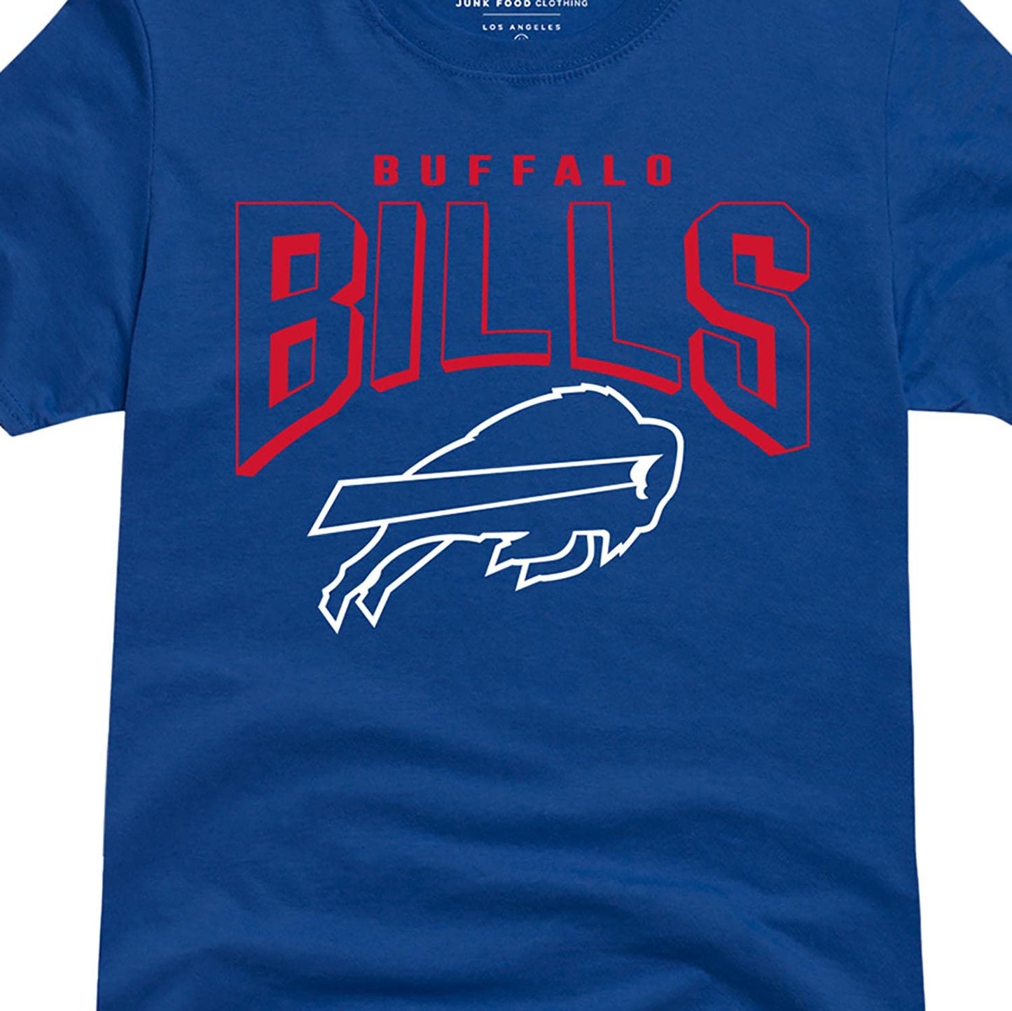 Junk Food Clothing x NFL - Buffalo Bills - Bold Logo - Unisex Adult Short Sleeve Fan T-Shirt for Men and Women - Size Small