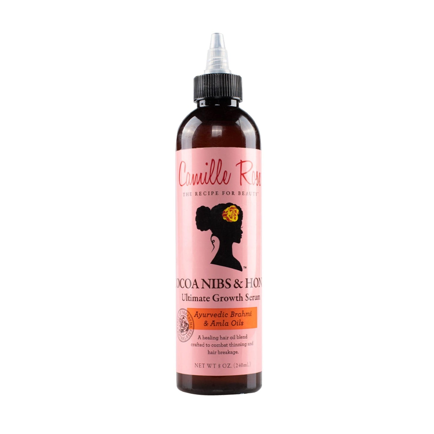 Camille Rose Cocoa Nibs & Honey Hair Growth Serum, with Amla Oil to Naturally Thicken Strengthen and Condition, for All Hair Types, 8 oz