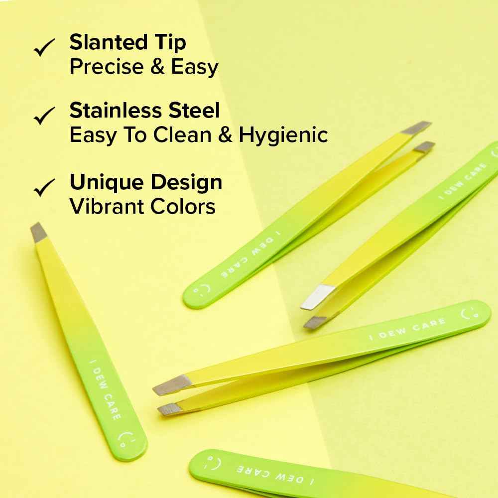 I DEW CARE Facial Tool - Tweeze The Day | Tweezers for Women, Precision Stainless Steel, Professional Facial Hair Beauty Tool, Splinter, Strong Eyebrow Hair Remover,1 Count