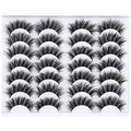 LANFLOWER 3D Faux Mink Lashes - 20mm Fluffy Volume, 14 Pairs