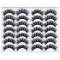 LANFLOWER 3D Faux Mink Eyelashes - 14 Pairs Fluffy Volume Lashes