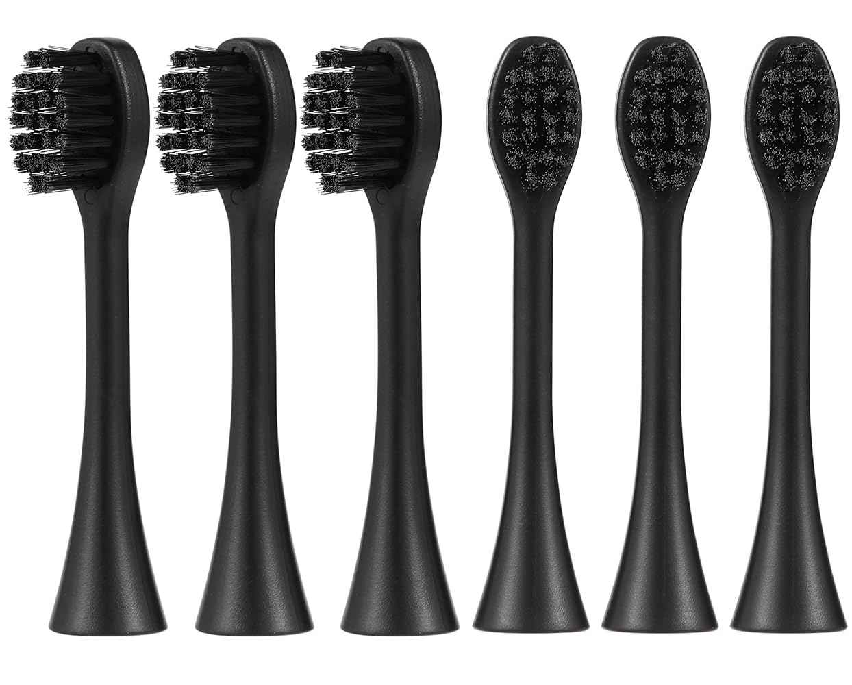 6 Pcs Replacement Toothbrush Heads for Curaprox Hydrosonic Electric Toothbrush Adults with Dust Cover, Black