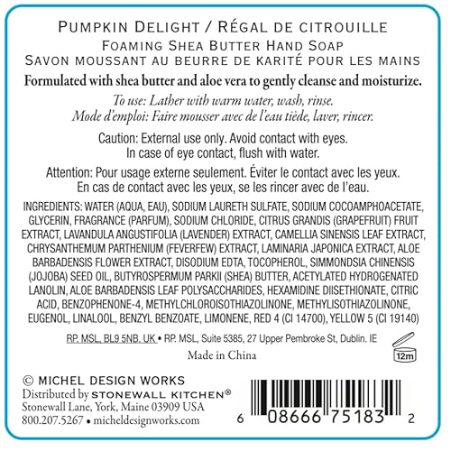Michel Design Works Scented Foaming Hand Soap and Napkin Caddy Set, Pumpkin Delight