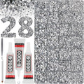 36000Pcs Silver Clear Rhinestones Mixed Sizes 2-6MM Flatback with B7000 Glue