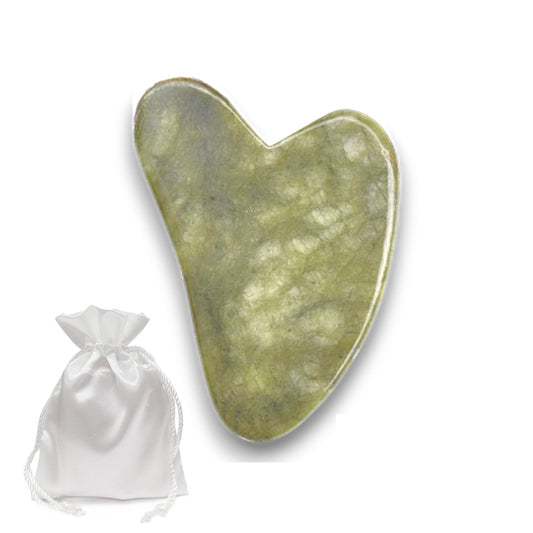 Padime - Jade Gua Sha | Jade Gua Sha Facial Tool | Reduce Facial Tension, Pufiness - Lymphatic Drainage | Acupoints, Self-Skin Care Face, Jaw Massager, Small Gifts