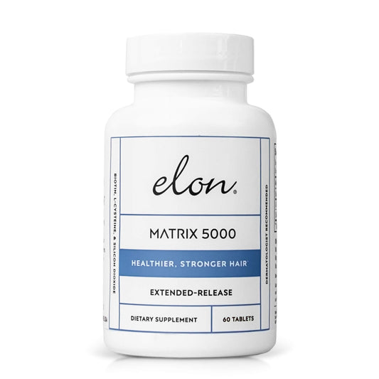 Elon Matrix 5000 Hair & Nail Vitamins (60 Day Supply) - Biotin 5000mcg Vitamins for Hair Growth w/Extended Release - Promotes Healthy & Strong Hair & Nails - Suitable for All Hair Types