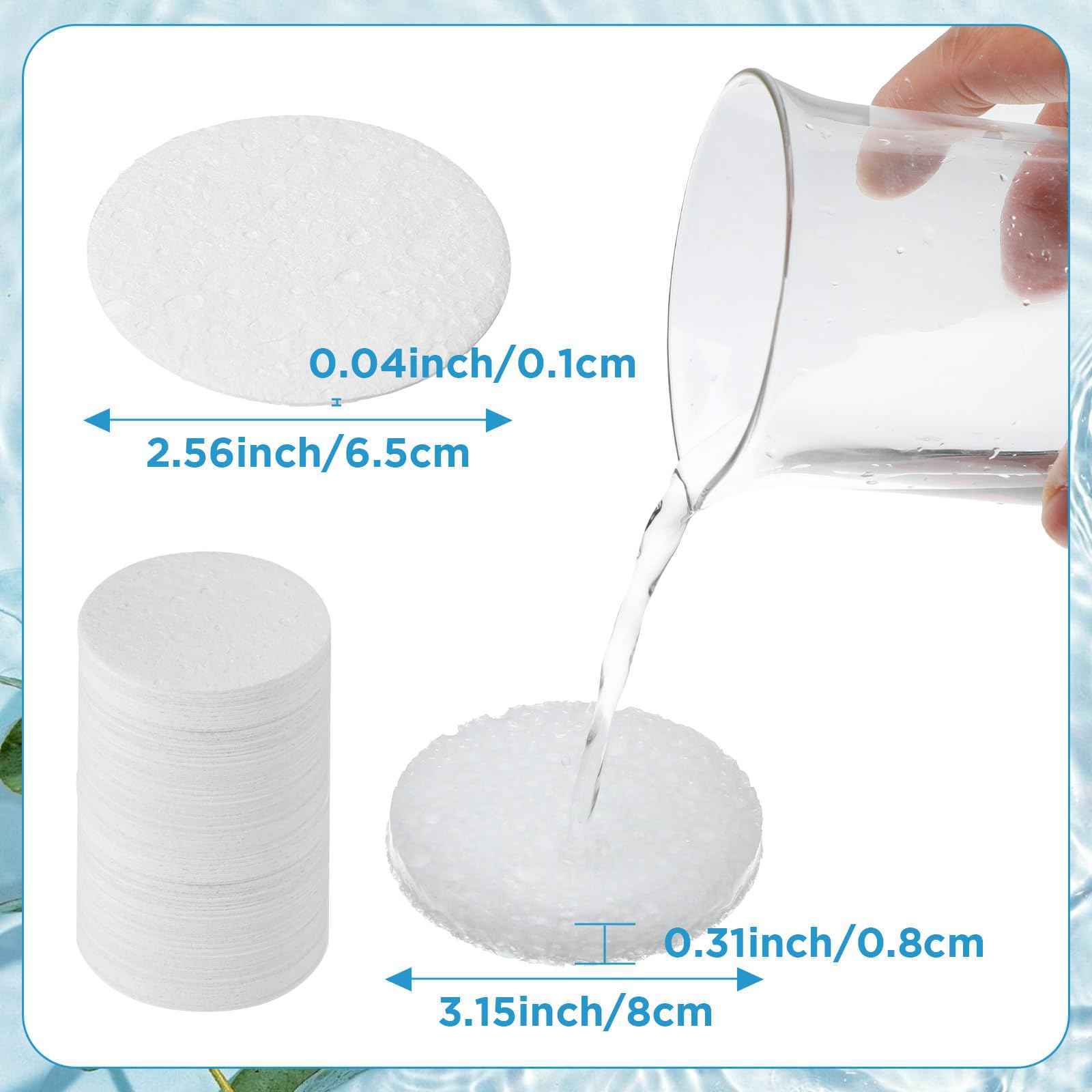 300 Count Compressed Facial Sponges Disposable Exfoliating Pads Face Cleansing Sponges Professional Cosmetic Makeup Spa Spong for Facial Cleansing, Exfoliating, Makeup Removal