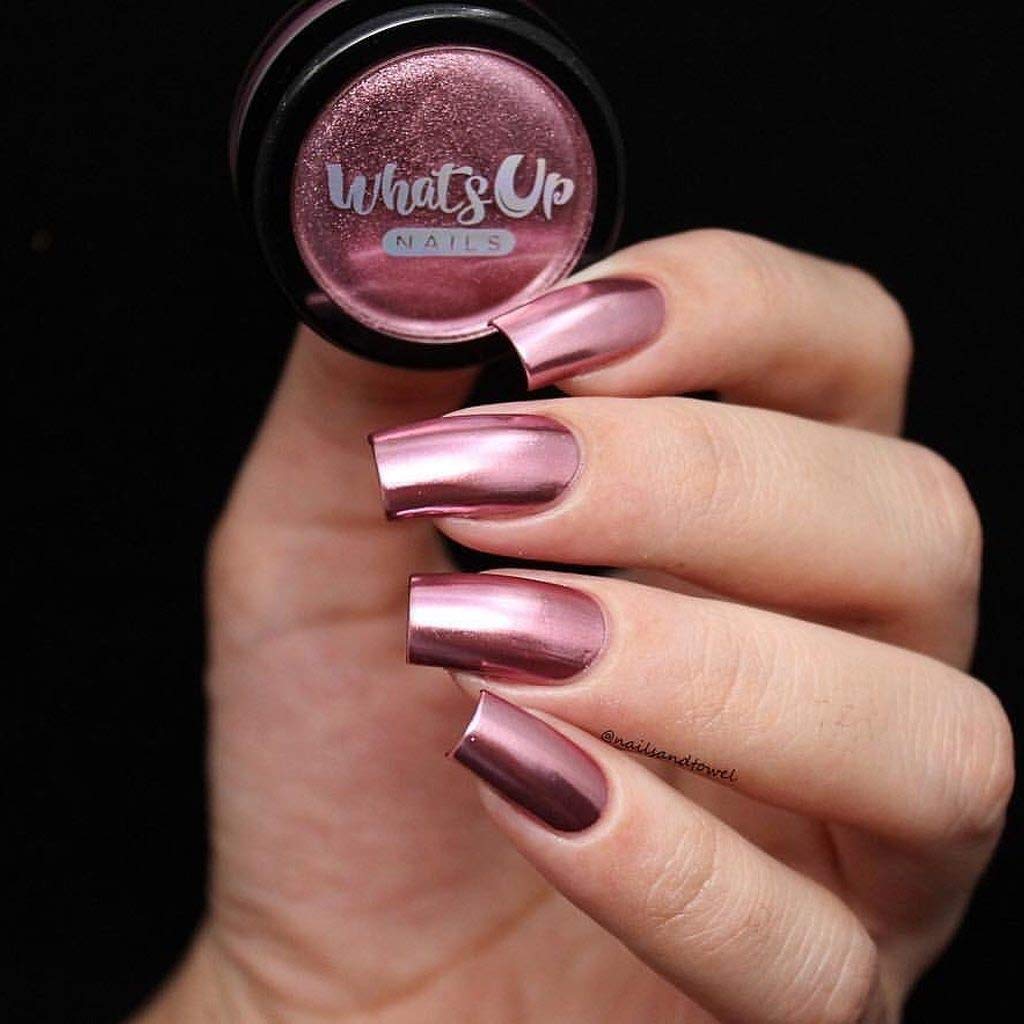 Whats Up Nails - Rose Chrome Powder For Mirror Nails