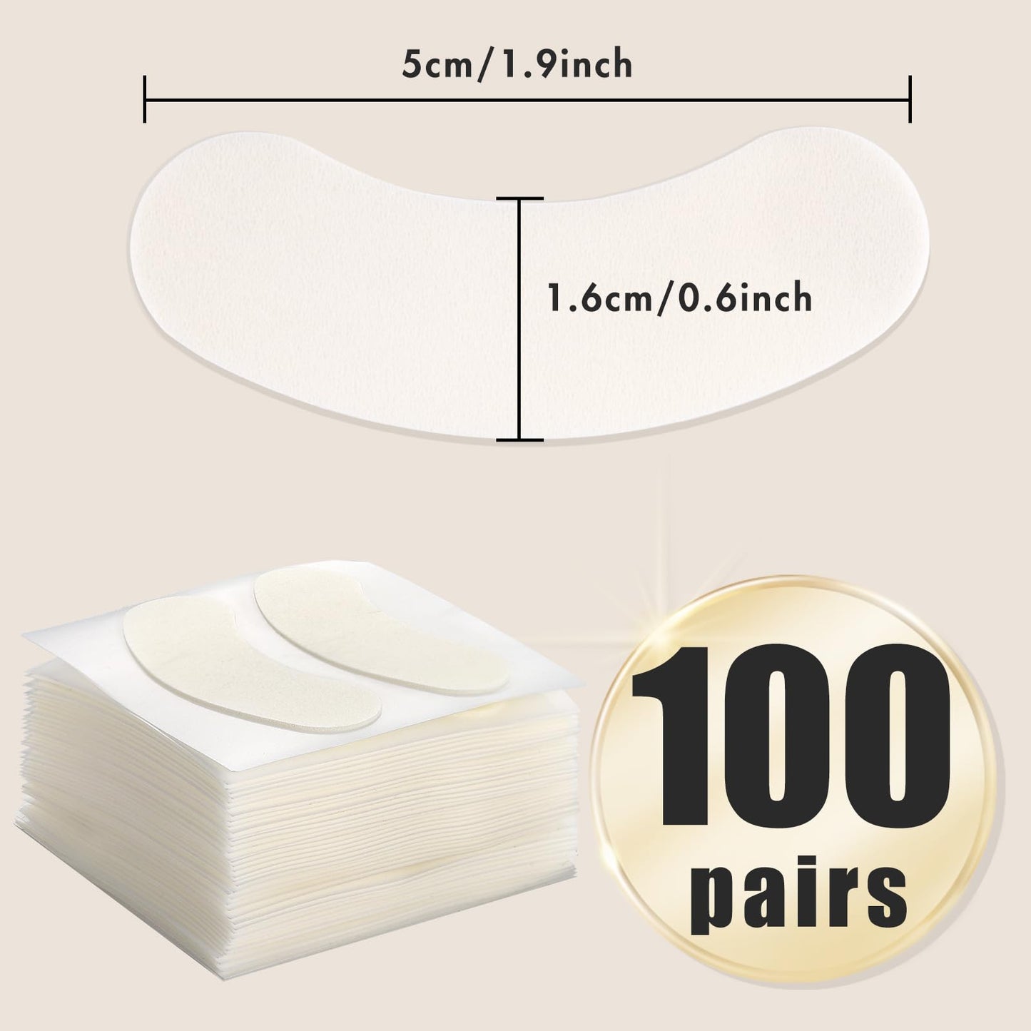 Embagol Foam Eye Pads for Eyelash Extensions Pre Cut 100 Pcs Medical Foam Tape Under Eye Pads Lash Extension Supplies Microfoam Eye Pads Lash Extension Lint Free Fit Most Eye Shape