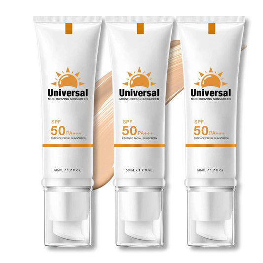 YFKEJI Tinted Sunscreen For FaceSPF 50,Universal Protector Solar 50 Face Sunscreen Moisturizer, No White Cast, No Sticky,Suitable for all Skin Types and UV Protection, Travel Size Sunscreen (3pcs)