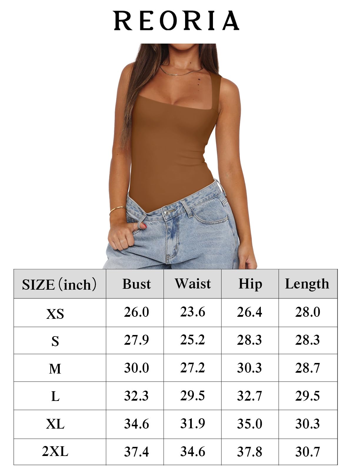 REORIA Womens Summer Sexy Sleeveless Square Neck Double Lined Going Out Cute Thong Bodysuit Tank Tops Neon Rose Red X-Small