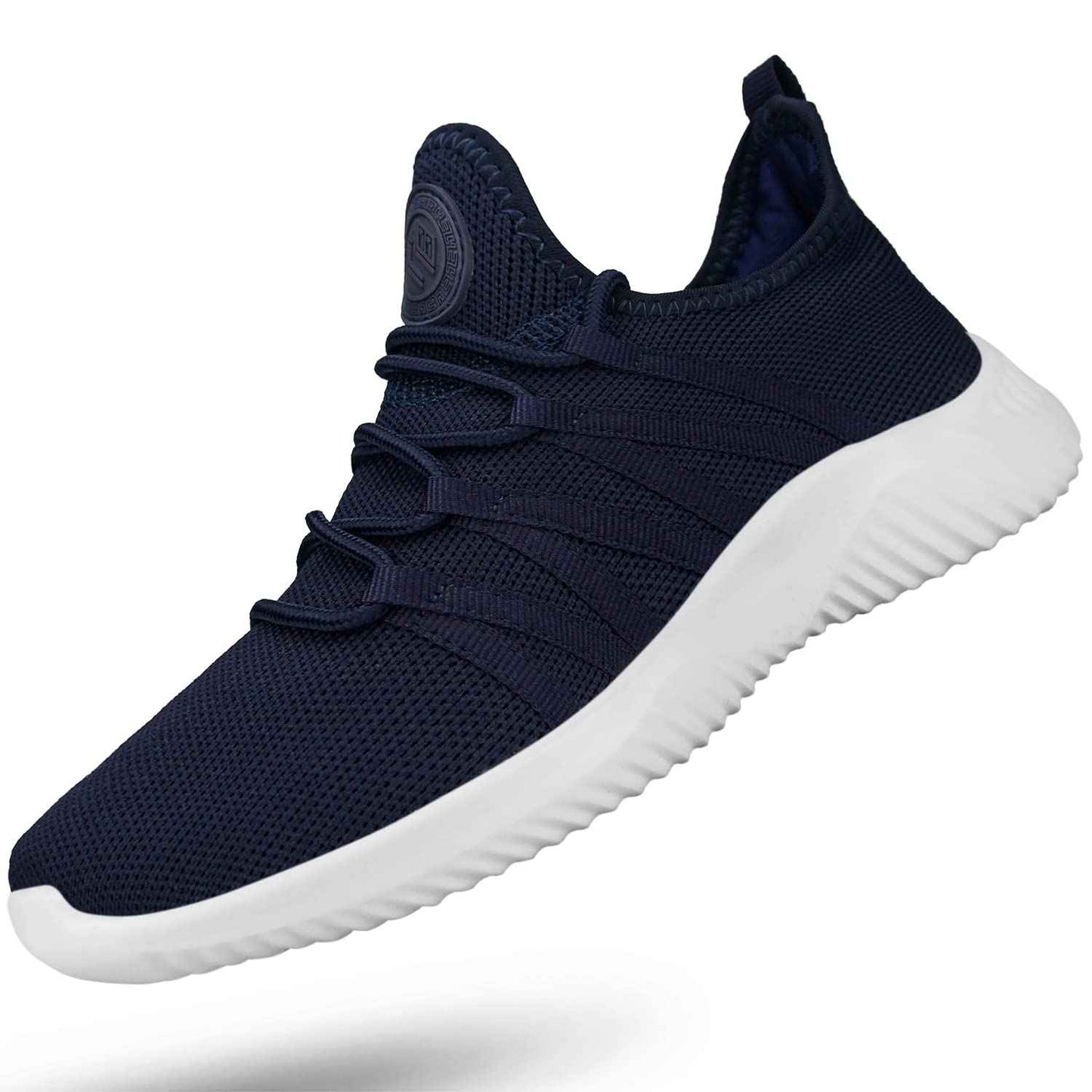 Feethit Womens Slip On Running Shoes Non Slip Walking Shoes Lightweight Gym Workout Shoes Breathable Fashion Sneakers All Dark Blue Size 9.5