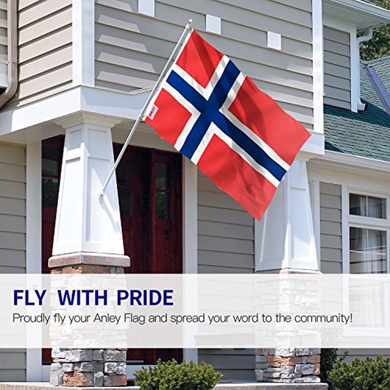 Anley Norway Flag 3x5 Ft - Fade Proof Polyester