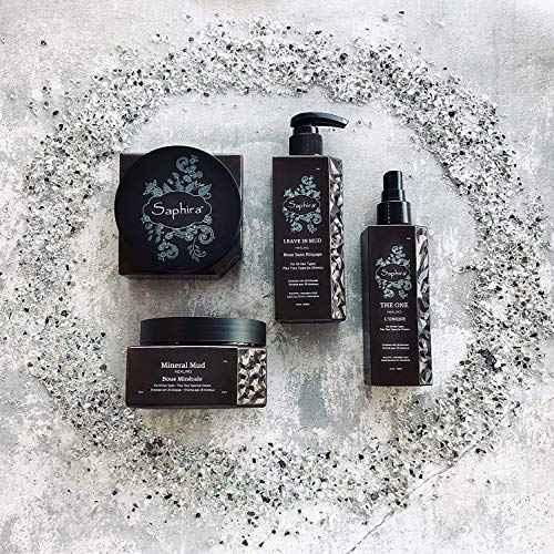 Saphira Hydrating Leave-In Conditioner Mineral Mud, Styling and Healing Leave-In Conditioner for Dry Damaged Hair, Strengthening, No Rinse Hair Repair Therapy, Sulfate-Free, Paraben-Free