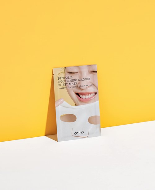 COSRX Propolis Nourishing Sheet Mask 10 EA, Soothing & Plumping Honey Serum, Leave-on Face Mask for Healthy Glow & Deep Moisture, Not Tested on Animals, No Parabens, No Sulfates, Korean Skin Care