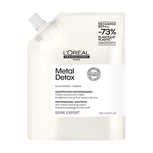 L'Oréal Professionnel Paris Metal Detox Shampoo - Hard Water Chelating Shampoo For Damaged Hair, Removes Metal Build Up and Protects Color & Shine, Paraben & Sulfate-Free, 16.91 Fl Oz