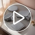 Compact 2-Sided Folding Travel Makeup Mirror with Magnetic Closure