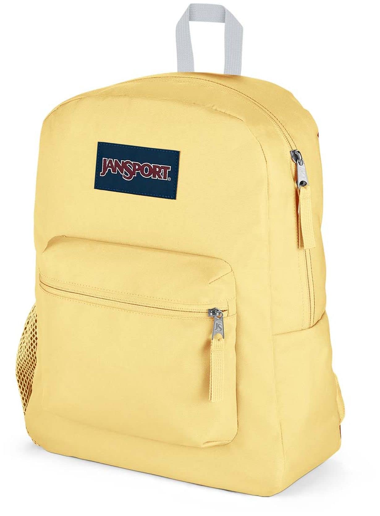 JanSport Cross Town Backpack 17" x 12.5" x 6" - Simple Bag for Everyone with 1 Main Compartment, Front Utility Pocket - Premium Class Accessories - Pale Banana