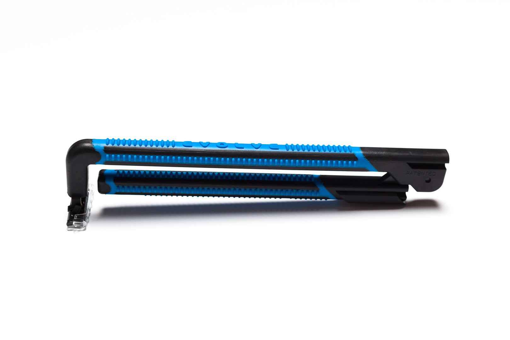 EVOLVE Body Razor Back Shaver Leg Shaver Face Shaver Long Sturdy Folding Handle - 4 Cartridges Included - Shave Wet or Dry - Better Control - Safety Razor Won't Cut Your Back Like Larger Blades