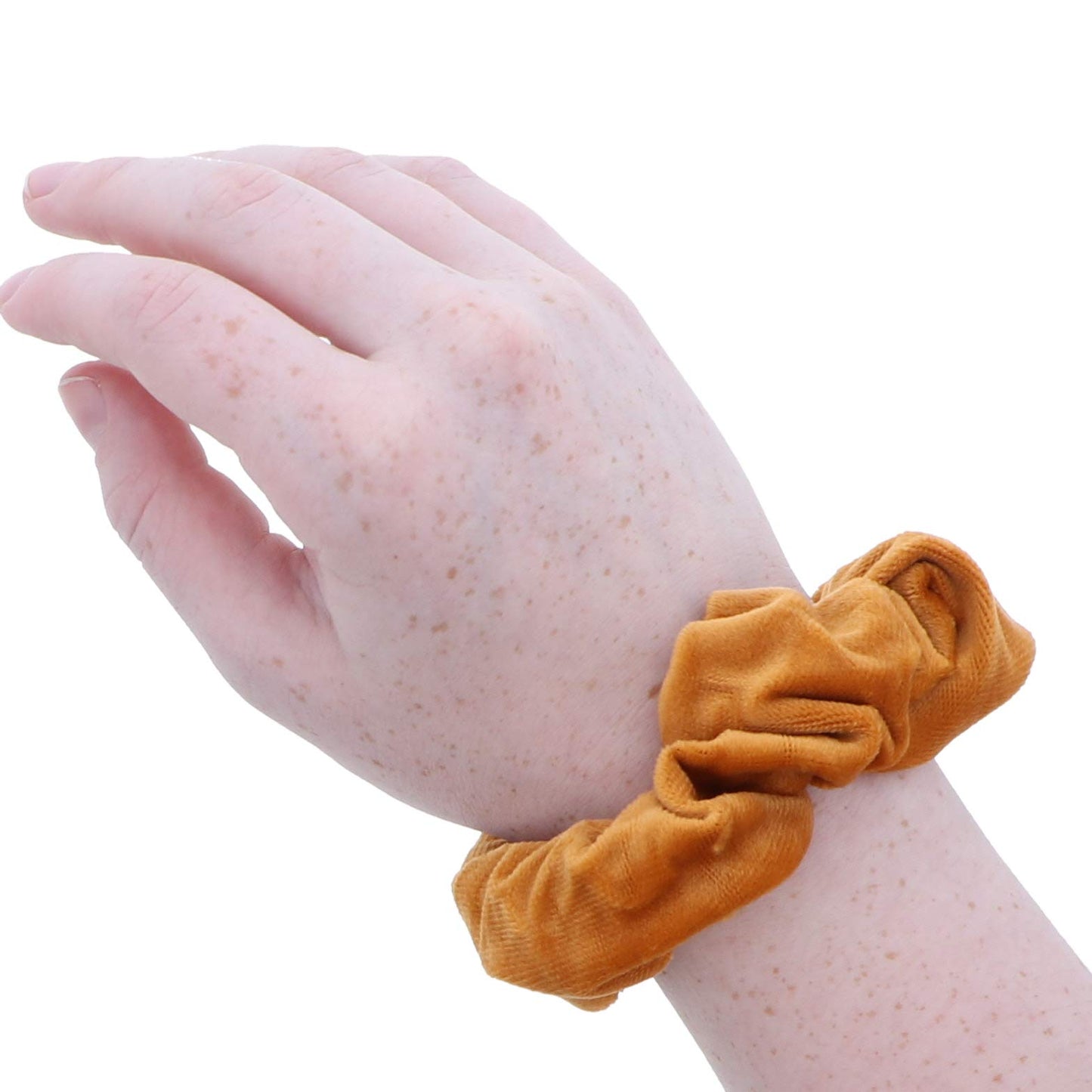 Velvet Scrunchies Ultra Soft - Set of 2 (Light Brown)