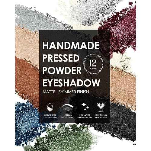 Gold Eyeshadow Single Handmade Pressed Eyeshadow Palette Long Lasting With No Creasing, Intense Color Pigmented Gold Eye Shadow-1Gold