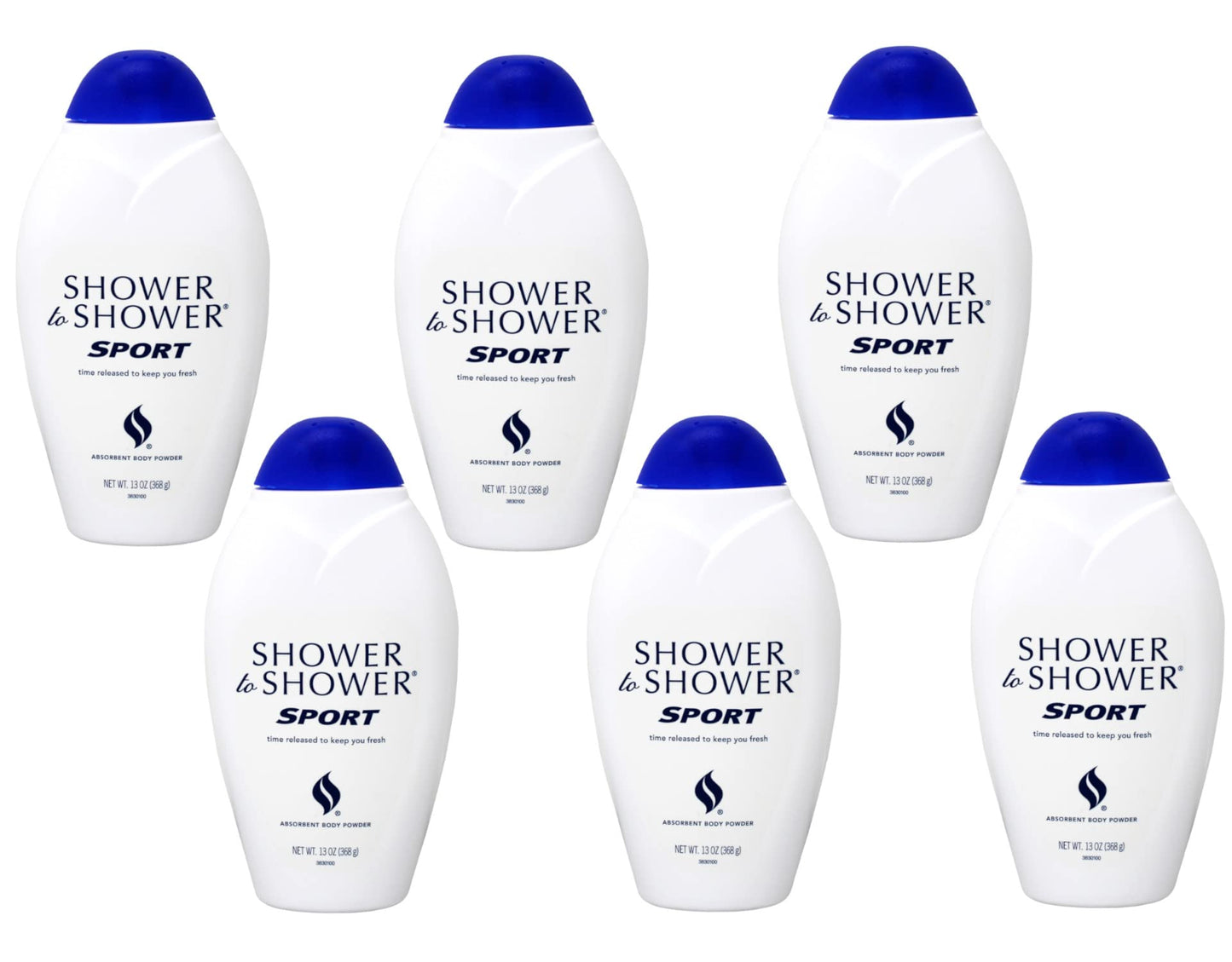 Shower To Shower Powder 13 Ounce Sport (6 Pack)