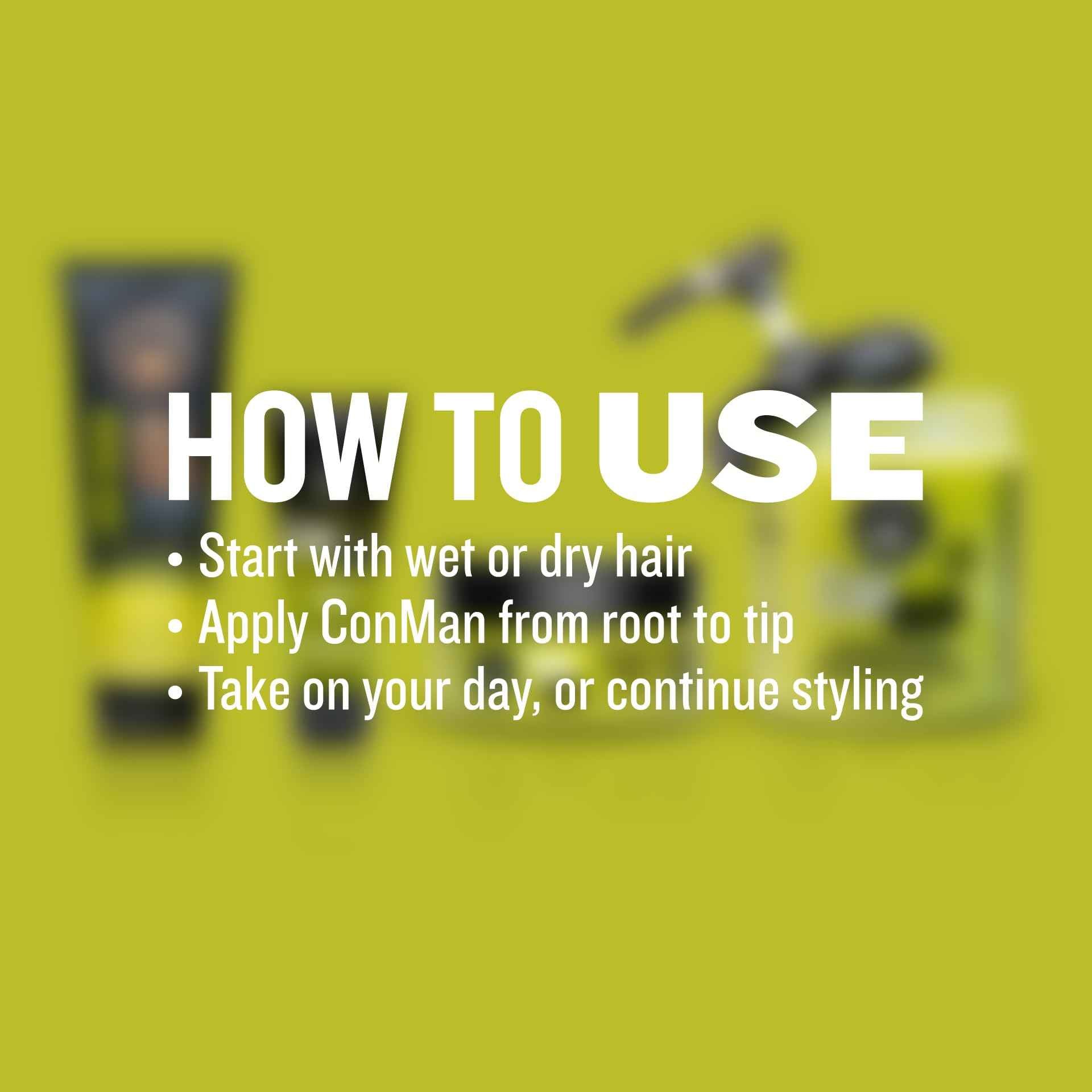 GIBS Con Man Hair & Beard Pudding - Leave In Conditioner - Curl Definer - Moisturizer - 8 oz Squeeze Tube