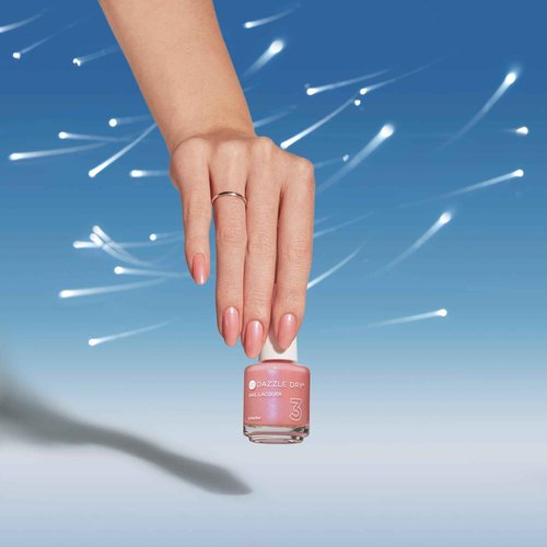 Dazzle Dry Nail Lacquer (Step 3) - Milky Way - An iridescent seashell pink. Semi-sheer shimmer. (0.5 fl oz)
