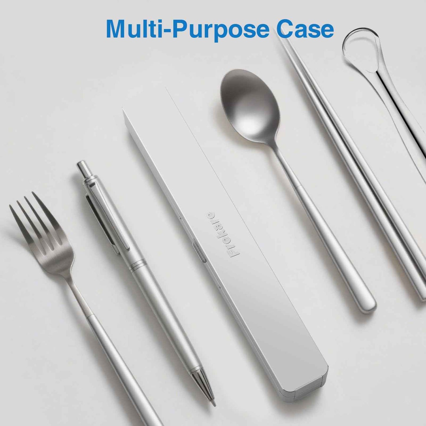 Frekare Toothbrush Travel Case Aluminum, Manual Tooth Brush Holder for Traveling, Portable Toothbrush Container for Bathroom, Camping, Business Trip, School (Silver)