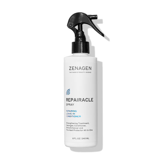 Zenagen Repairacle Repairing Leave-In Conditioner | Strengthens & Repairs Hair, Detangles & Smooths, Adds Shine & Hydration, Plant-Based, Color-Safe, Vegan, All Hair Types, 240 mL / 8 oz