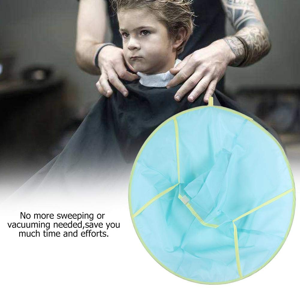 Mumusuki Hair Cutting Cloak Umbrella Cape Nylon Haircut Salon Hairdresser Clothes for Children Kids Adult Hairdressing Kit (Blue)