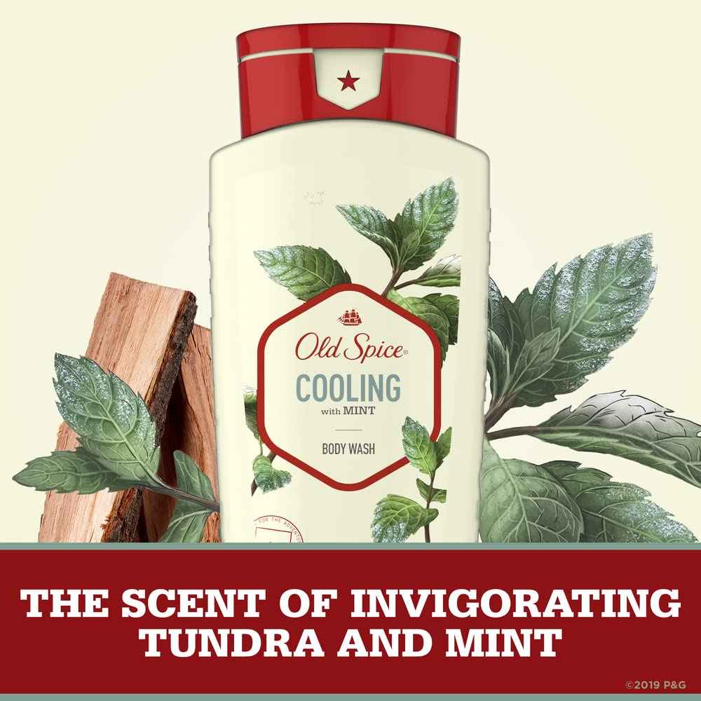 Old Spice Body Wash for Men, Invigorate with Cooling Mint, 16 Fl Oz (Pack of 4)