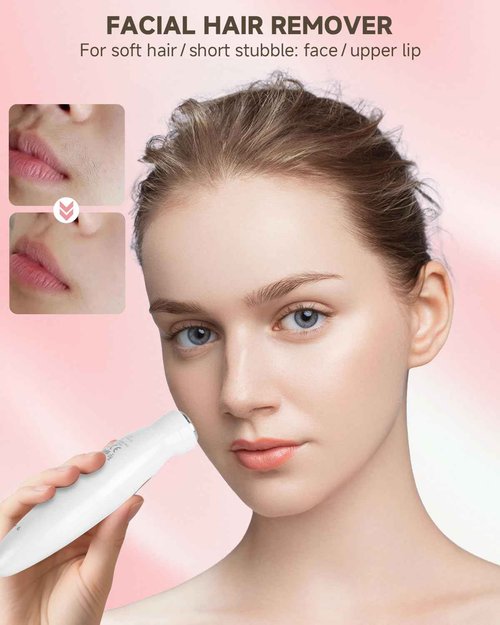 Bikini Trimmer for Women, Rechargeable 4H Use Electric Razors for Women with LED Display Painless 5 in 1 Facial Nose Pubic Hair Removal IPX7 Waterproof Body Shaver for Leg Armpit Eyebrows Femal Gift